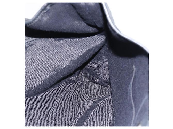 Borsa a tracolla Salvatore Ferragamo Gancini in tela nero argento Auth ka4493A - vista 16