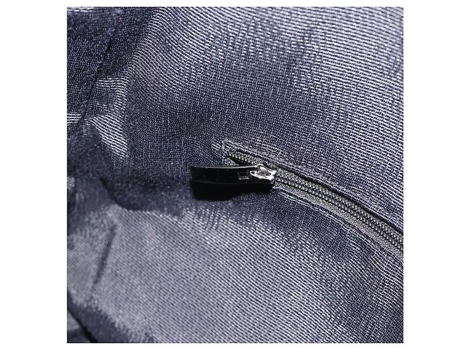 Borsa a tracolla Salvatore Ferragamo Gancini in tela nero argento Auth ka4493A - vista 18