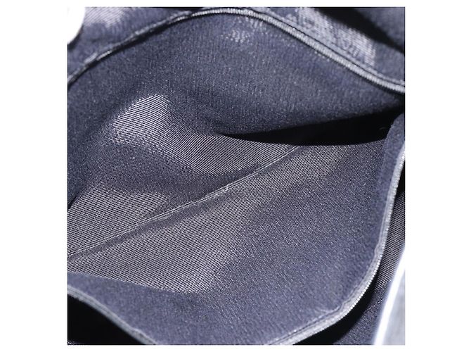 Borsa a tracolla Salvatore Ferragamo Gancini in tela nero argento Auth ka4493A - vista 19