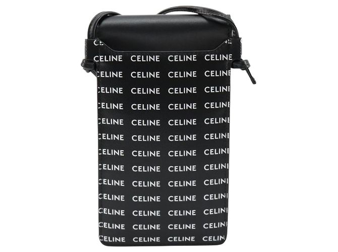 Céline CELINE Schultertasche aus PVC und Leder Schwarz Auth bs35232A - Ansicht 3
