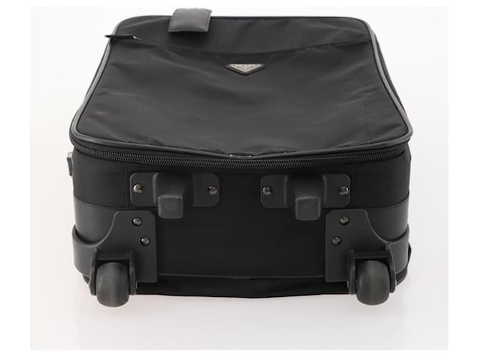 Valigia PRADA Nylon Nero Argento Auth 181553A - vista 13