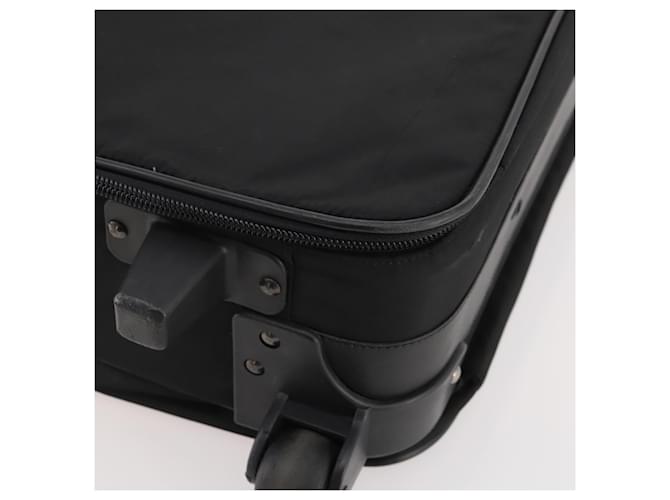 Valigia PRADA Nylon Nero Argento Auth 181553A - vista 14