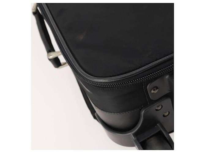 Valigia PRADA Nylon Nero Argento Auth 181553A - vista 15