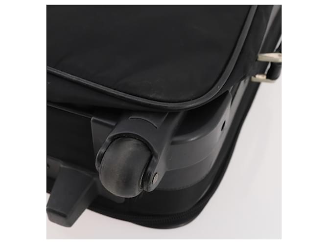 Valigia PRADA Nylon Nero Argento Auth 181553A - vista 16