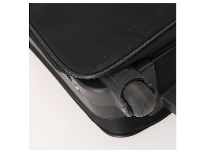 Valigia PRADA Nylon Nero Argento Auth 181553A - vista 17