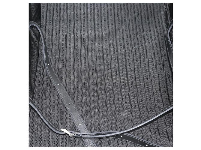 Valigia PRADA Nylon Nero Argento Auth 181553A - vista 25