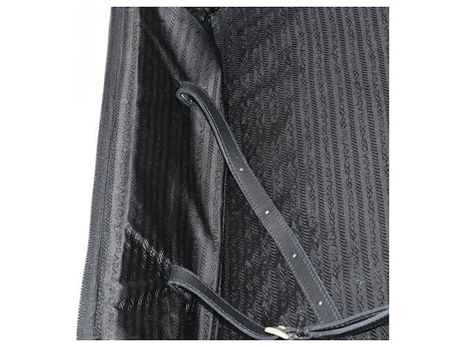 Valigia PRADA Nylon Nero Argento Auth 181553A - vista 27