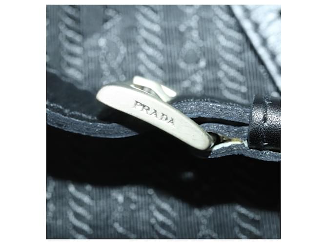 Valigia PRADA Nylon Nero Argento Auth 181553A - vista 28