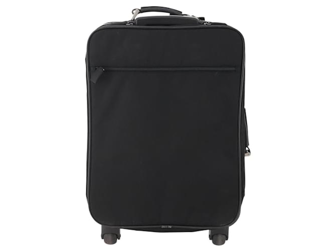 Valigia PRADA Nylon Nero Argento Auth 181553A - vista 3
