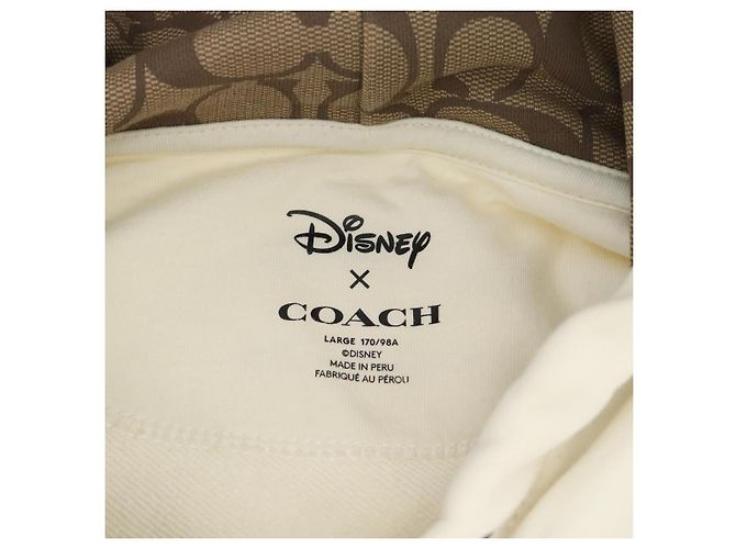 Coach CoachxDisney Parker Mickey Mouse Minnie Mouse algodón L Blanco Auth 167342M - vista 10