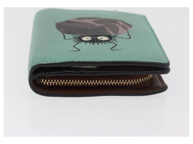 LOEWE LOEWE �~ Studio Ghibli Suswatari Geldbörse Leder Grün Gold Authentisch 167344M Golden - Ansicht 6