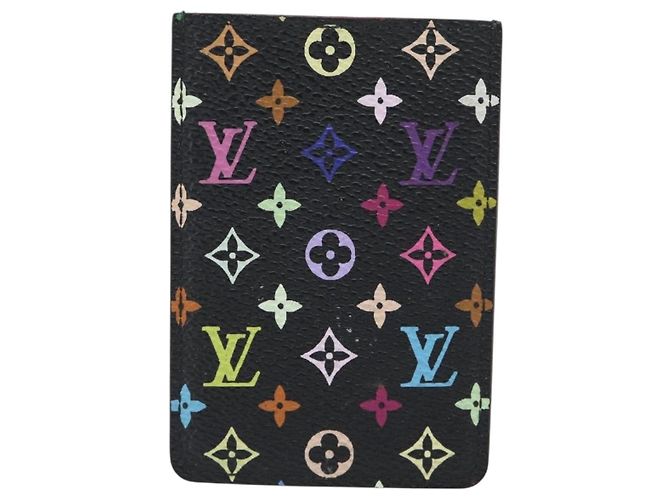 LOUIS VUITTON Monogram Multicolor Etui Miroir Mirror Black M92651 Auth 178885A Schwarz - Ansicht 3