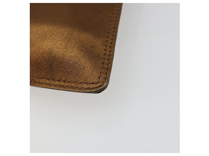Borsa a Spalla CHANEL Pelle Bronzo Oro CC Auth BA13008A D'oro - vista 12