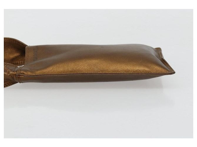 Borsa a Spalla CHANEL Pelle Bronzo Oro CC Auth BA13008A D'oro - vista 5