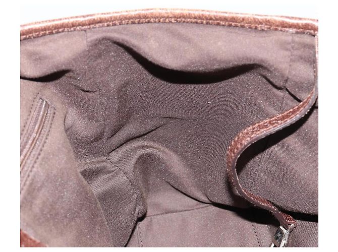 Borsa GUCCI GG Canvas Web Sherry Line Beige Argento Auth 178849 - vista 18