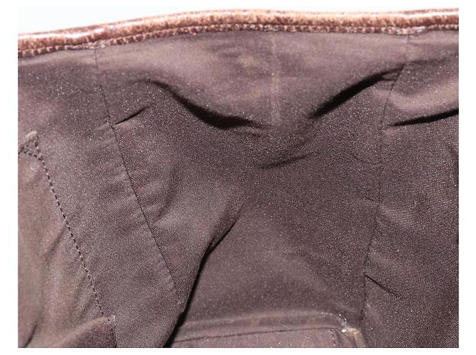 Borsa GUCCI GG Canvas Web Sherry Line Beige Argento Auth 178849 - vista 19