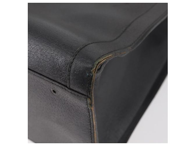 Borsa Tote GUCCI Bamboo in pelle nera e oro Auth 180798 Nero D'oro - vista 15