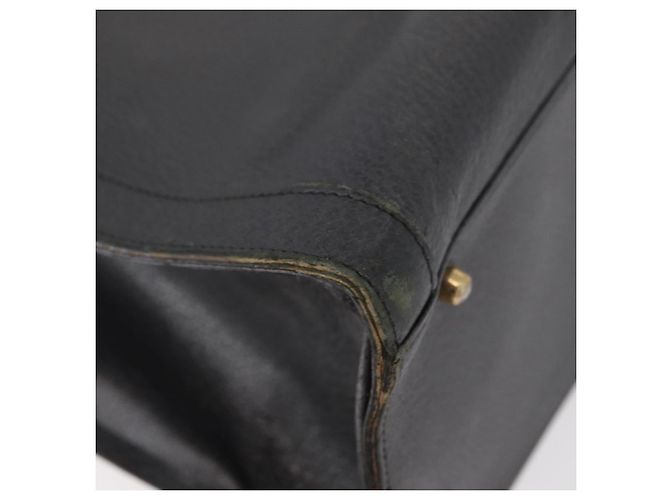 Borsa Tote GUCCI Bamboo in pelle nera e oro Auth 180798 Nero D'oro - vista 16