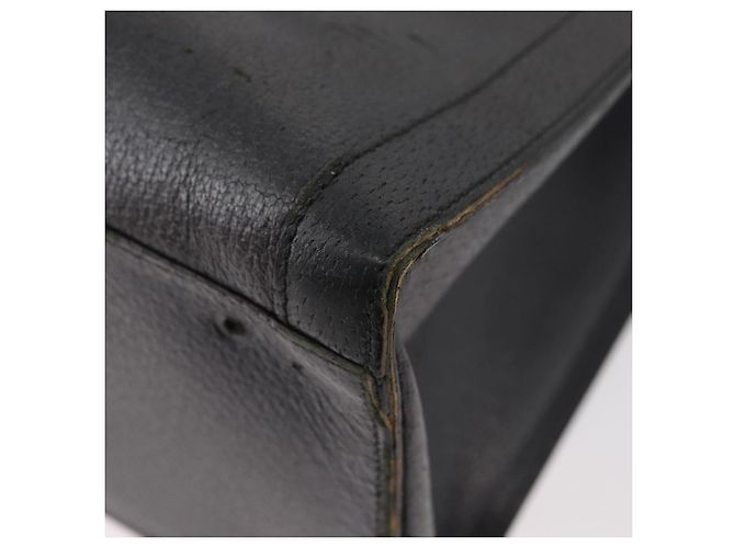 Borsa Tote GUCCI Bamboo in pelle nera e oro Auth 180798 Nero D'oro - vista 17
