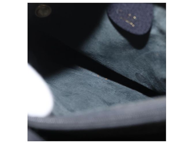 Borsa Tote GUCCI Bamboo in pelle nera e oro Auth 180798 Nero D'oro - vista 22