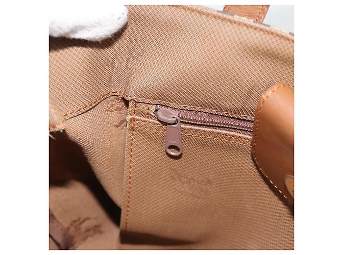 Borsa a mano Burberry Nova Check in tela beige e oro Auth ka4541 D'oro - vista 17