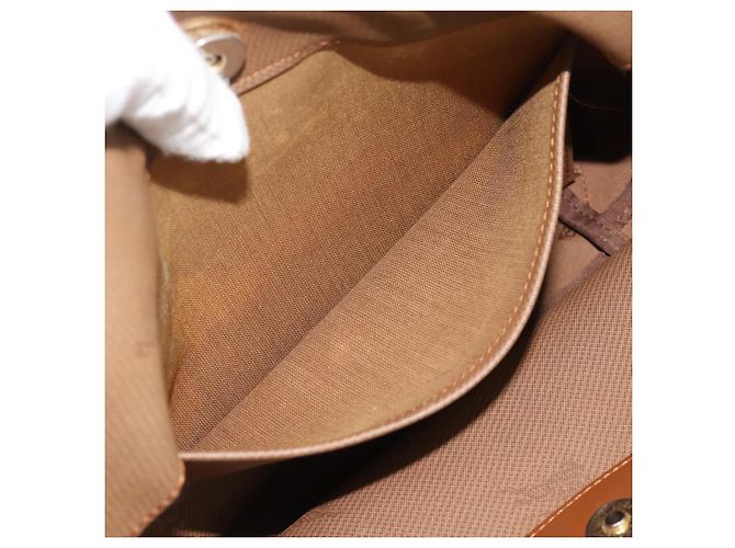 Borsa a mano Burberry Nova Check in tela beige e oro Auth ka4541 D'oro - vista 19