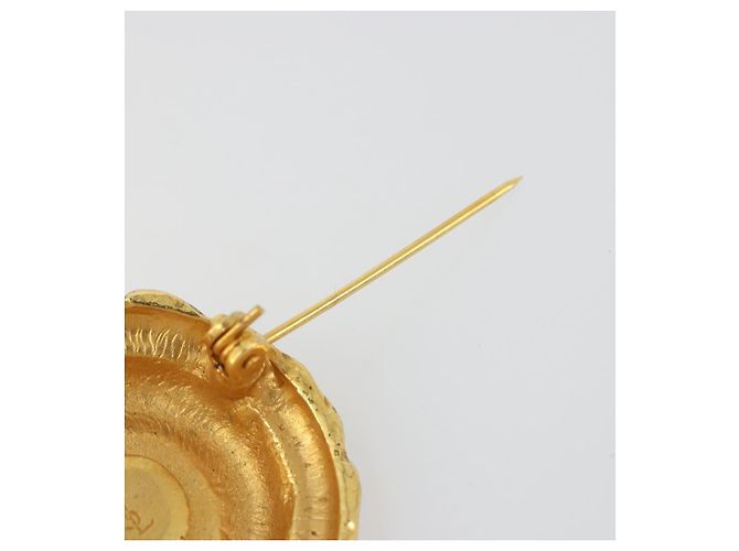 Spilla SAINT LAURENT in metallo Gold Auth bs35355A - vista 11