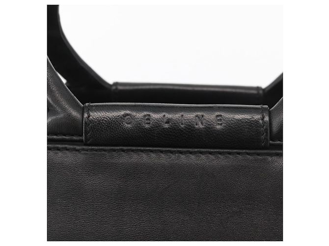 Céline Borsa CELINE in pelle 2way Nera Oro Auth 171255A Nero D'oro - vista 16