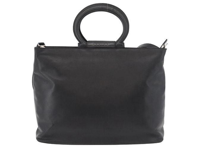 Céline Borsa CELINE in pelle 2way Nera Oro Auth 171255A Nero D'oro - vista 2