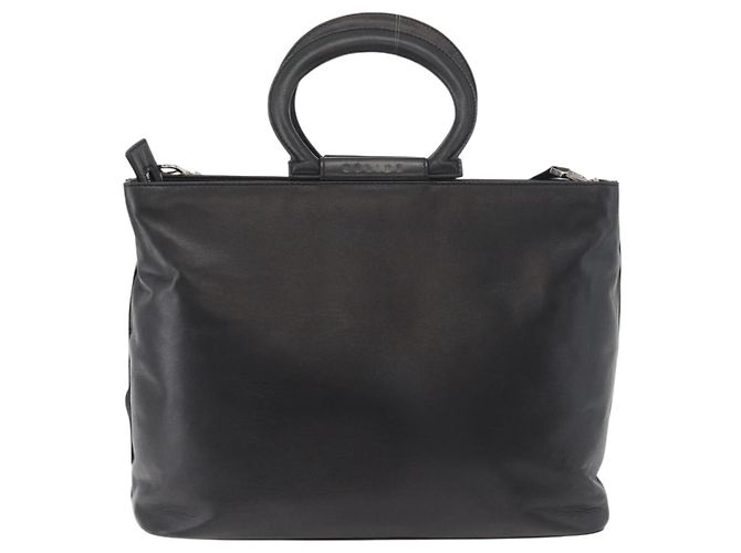 Céline Borsa CELINE in pelle 2way Nera Oro Auth 171255A Nero D'oro - vista 3