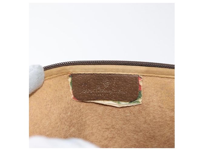 Borsa a Spalla GUCCI GG Supreme PVC Beige Oro 89 02 068 Auth 180116 D'oro - vista 16