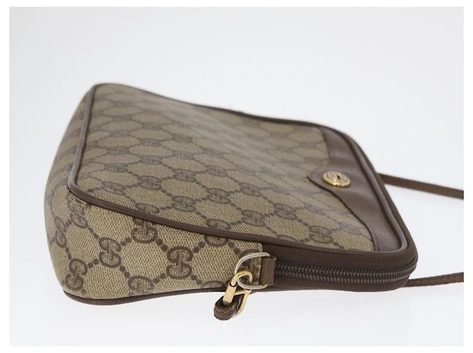 Borsa a Spalla GUCCI GG Supreme PVC Beige Oro 89 02 068 Auth 180116 D'oro - vista 4
