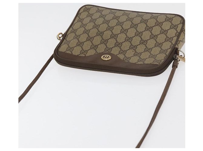 Borsa a Spalla GUCCI GG Supreme PVC Beige Oro 89 02 068 Auth 180116 D'oro - vista 6