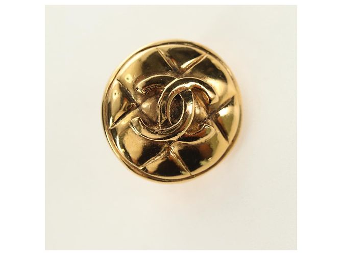 Orecchini CHANEL COCO Mark in metallo Gold Tone CC Auth 181301V - vista 10