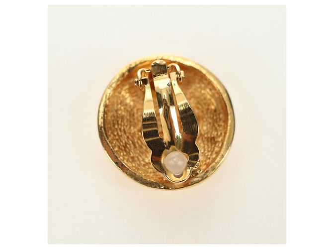 Orecchini CHANEL COCO Mark in metallo Gold Tone CC Auth 181301V - vista 11