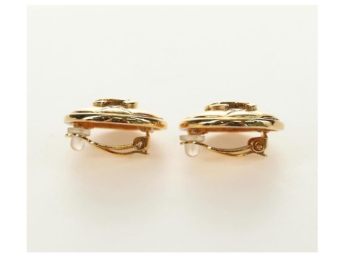 Orecchini CHANEL COCO Mark in metallo Gold Tone CC Auth 181301V - vista 4