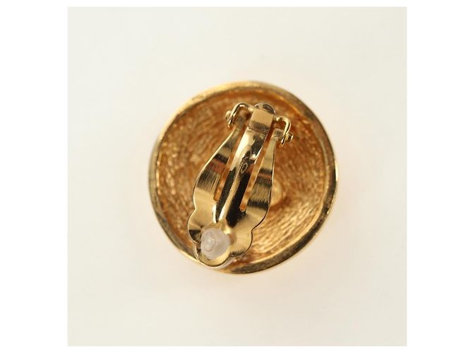 Orecchini CHANEL COCO Mark in metallo Gold Tone CC Auth 181301V - vista 7