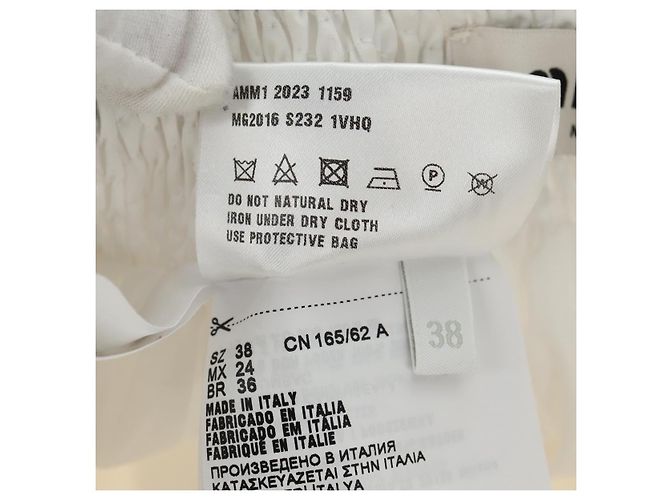 Falda Miu Miu de algodón blanca Auth 182059M Blanco - vista 11