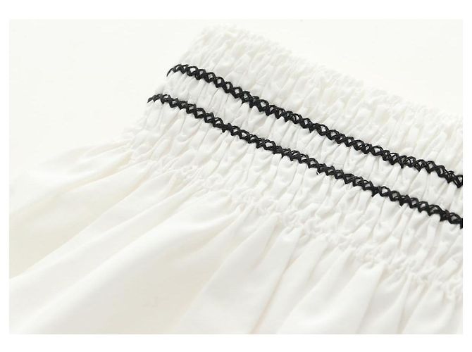 Falda Miu Miu de algodón blanca Auth 182059M Blanco - vista 3