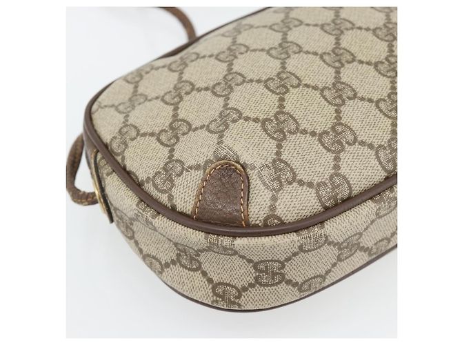 Borsa GUCCI GG Supreme Web Sherry Line PVC Beige Oro 156 02 066 Auth 171266 D'oro - vista 13