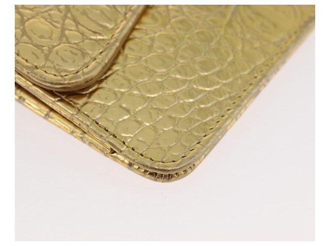CHANEL COCO Clutch Bag Kalbsleder Gold CC Authentisch 182873SAM Golden - Ansicht 10