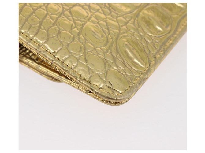 CHANEL COCO Clutch Bag Kalbsleder Gold CC Authentisch 182873SAM Golden - Ansicht 12