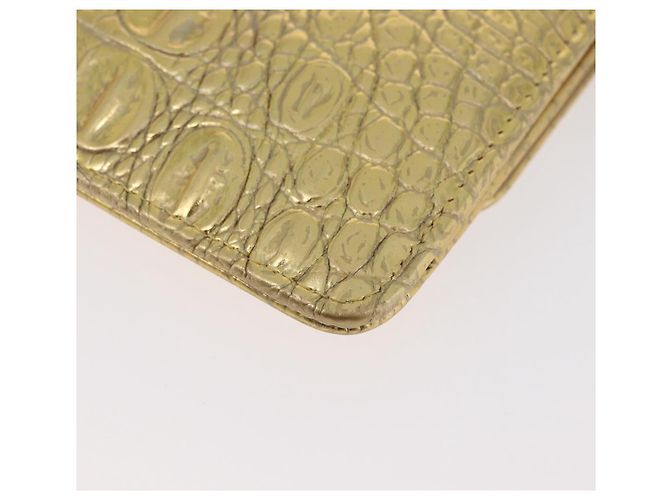 CHANEL COCO Clutch Bag Kalbsleder Gold CC Authentisch 182873SAM Golden - Ansicht 13