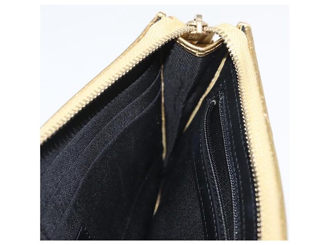 CHANEL COCO Clutch Bag Kalbsleder Gold CC Authentisch 182873SAM Golden - Ansicht 18