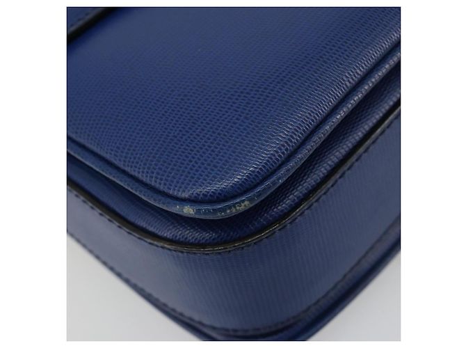 Céline Borsa a Spalla CELINE Circle in Pelle Blu e Oro Autentica 182203A D'oro - vista 11