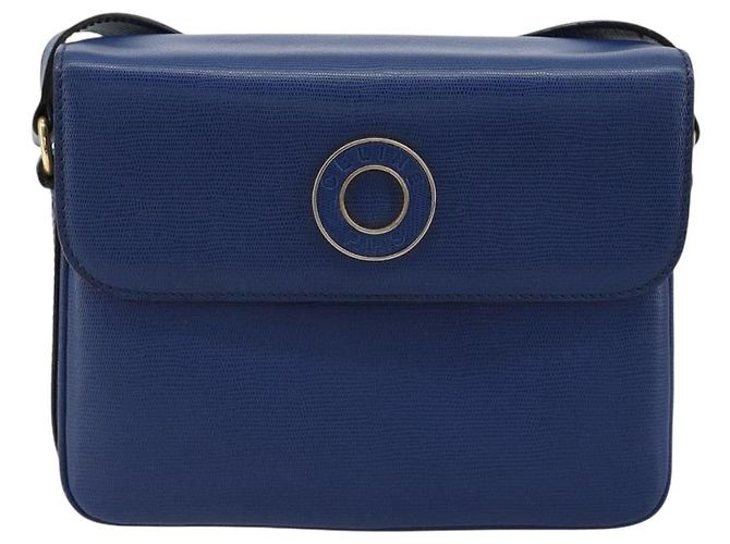 Céline Borsa a Spalla CELINE Circle in Pelle Blu e Oro Autentica 182203A D'oro - vista 2