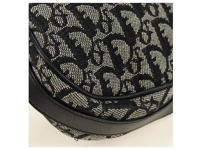 Borsa a tracolla Christian Dior Trotter Canvas Nera Argento Auth bs35297SAV Nero - vista 13