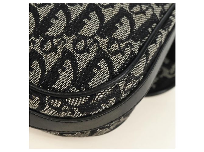 Borsa a tracolla Christian Dior Trotter Canvas Nera Argento Auth bs35297SAV Nero - vista 14