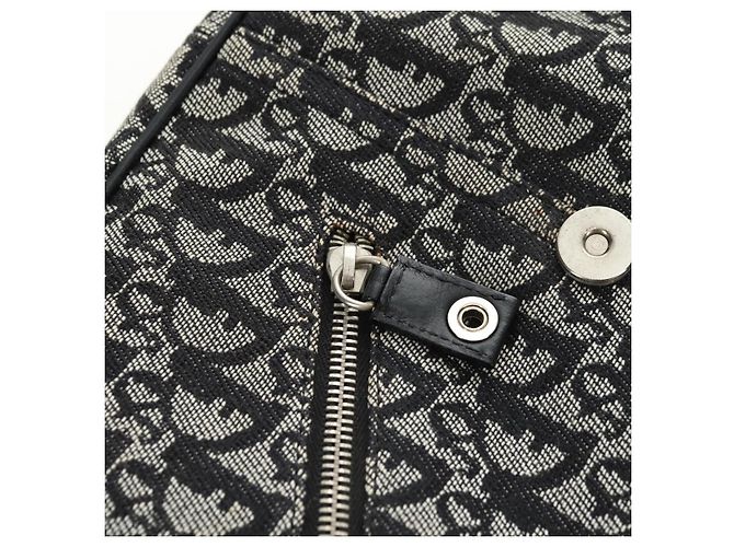 Borsa a tracolla Christian Dior Trotter Canvas Nera Argento Auth bs35297SAV Nero - vista 17