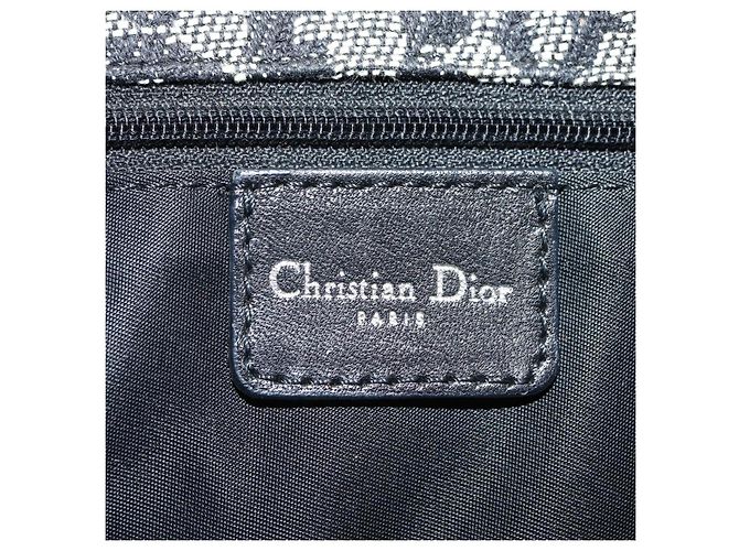 Borsa a tracolla Christian Dior Trotter Canvas Nera Argento Auth bs35297SAV Nero - vista 19